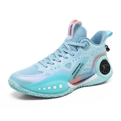 Men's High-Top Basketball Shoes Breathable Mesh Mid-Top Anti-Slip Wear-Resistant Athletic Sneakers For Teenagers Men