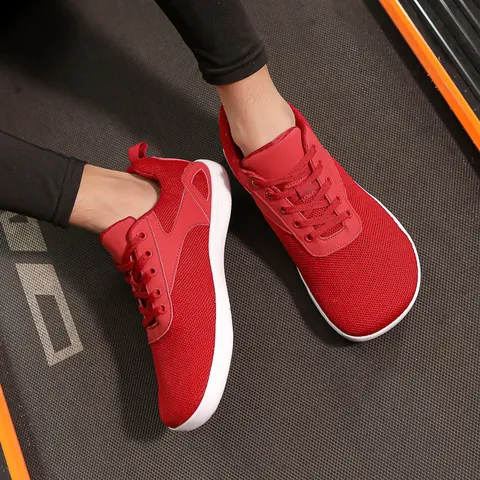 Unisex Wide Toe Box Barefoot Running Shoes Breathable Mesh Lightweight Athletic Casual Sports Sneakers 8814 For Men Women