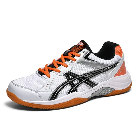 Professional Men's Badminton Shoes Carbon Fiber Plate Breathable Mesh Training Sneakers Durable Gum Rubber Sole Sport Shoes