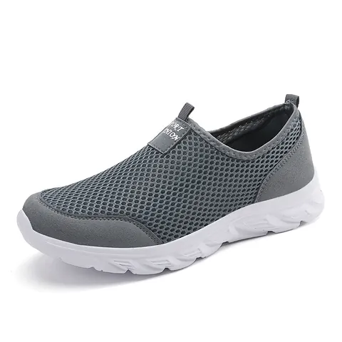 Chaussures Décontractées en Maille Respirante pour Hommes Mocassins Légers à Enfiler Pour Hommes Baskets de Marche Confortables Couleur Unie