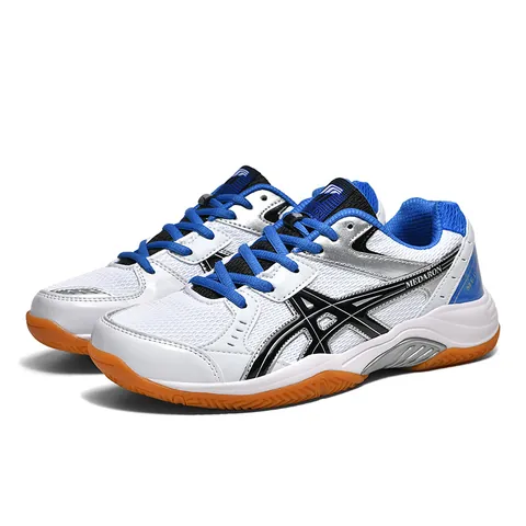 Professional Men's Badminton Shoes Carbon Fiber Plate Breathable Mesh Training Sneakers Durable Gum Rubber Sole Sport Shoes