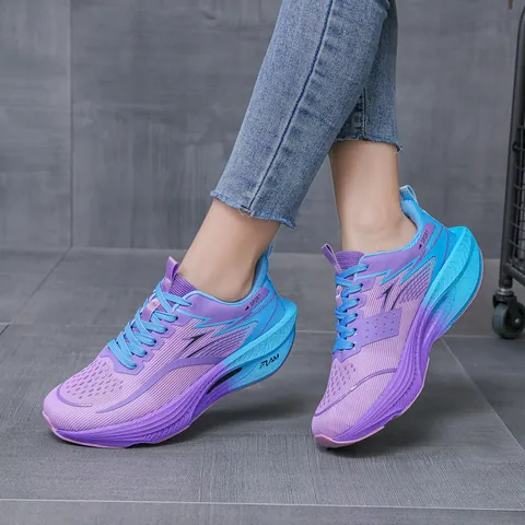 2026 Professional Carbon Plate Running Shoes Unisex Lightweight Breathable Mesh Cushioning Sports Sneakers For Competition Road Jogging