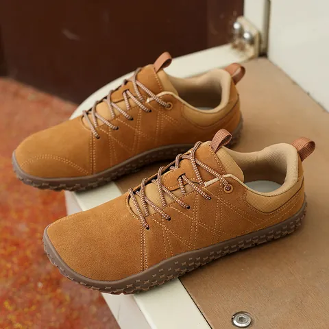Men's Casual Barefoot Walking Shoes Wide Toe Box Soft Sole Breathable Fabric Sneakers Non-slip Daily Outdoor Men Footwear
