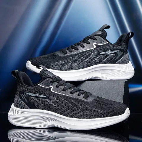 Herren Grote Maat Mesh Sport Laufschuhe Atmungsaktiv Leicht Dämpfung Sneaker Mesh Obermaterial EVA Sohle Für Studenten