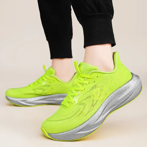 Laufschuhe Mit Breitem Zehenbereich Und Carbonplatte Für Damen Herren Atmungsaktive Flyknit Sneakers Dämpfung Freizeitschuhe