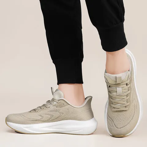 Laufschuhe Mit Breitem Zehenbereich Und Carbonplatte Für Damen Herren Atmungsaktive Flyknit Sneakers Dämpfung Freizeitschuhe