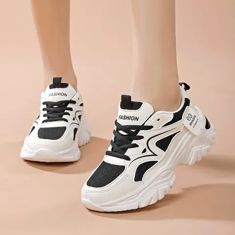 Women Chunky Dad Shoes Breathable Mesh Platform Sneakers Plus Size Lightweight Running Sports Shoes Fashion Casual Walking Footwear
