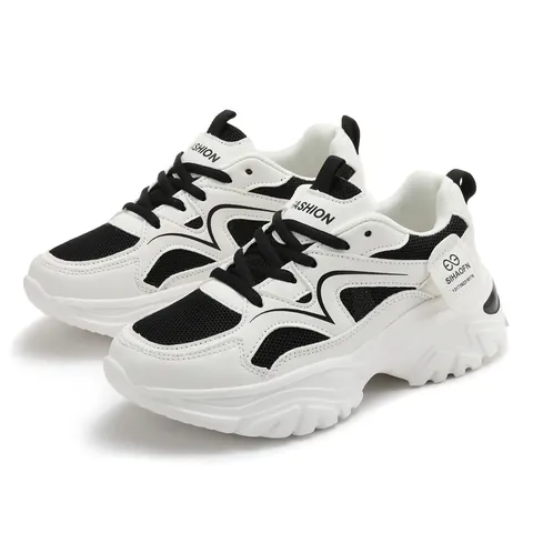 Women Chunky Dad Shoes Breathable Mesh Platform Sneakers Plus Size Lightweight Running Sports Shoes Fashion Casual Walking Footwear
