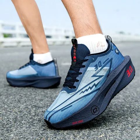 Professional Marathon Carbon Plate Running Shoes 3.0 ETPU Popcorn Midsole Breathable Fabric Sports Sneakers For Men Women