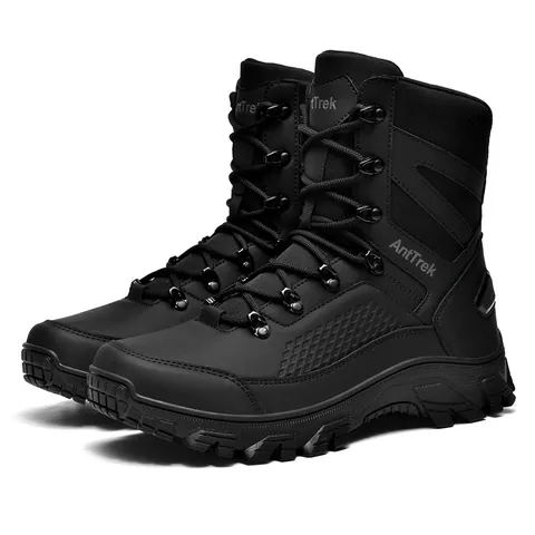 AntTrek Stivali Tattici Desert Uomo High Top Impermeabili Antiscivolo Scarpe da Trekking Combattimento Outdoor Allenamento