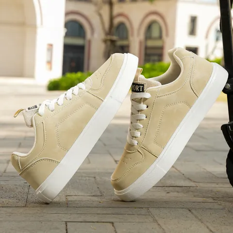 Scarpe Sportive in Pelle Stile Coreano Uomo Donna Casual Suola Spessa Rialzata Scarpe da Ginnastica Quotidiane