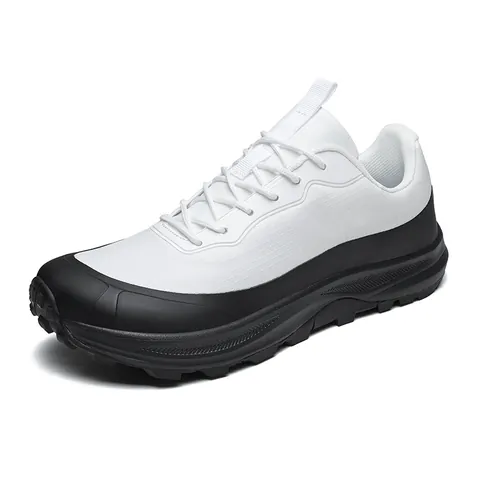Men Outdoor Sneakers Large Size Wide Toe Box Walking Shoes Lycra Breathable Non-Slip Wear-Resistant Casual Hiking Shoes For Travel