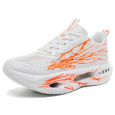 Boys Professional Ultra Light Carbon Plate Running Shoes Breathable Mesh Cushioning Sport Sneakers Chitu Series Heartbeat