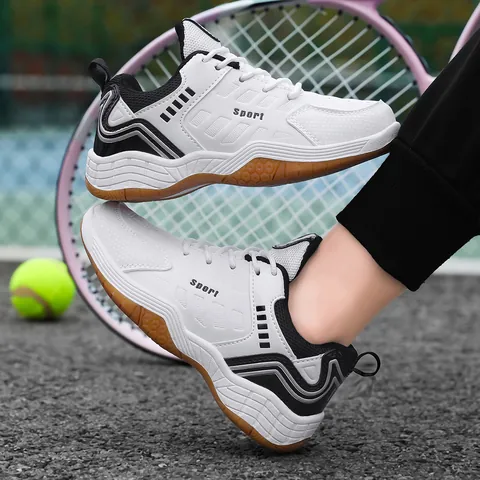 Chaussures de Tennis pour Enfants Respirant Antidérapant Maille Baskets Garçons Filles Badminton Ping-pong Sport Entraînement