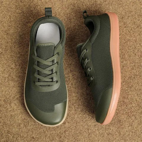 Barfußschuhe mit breiter Zehenbox für Herren Damen Flyknit Atmungsaktive Sneaker Minimalistische Zero Drop Casual Walking Sport Schuhe