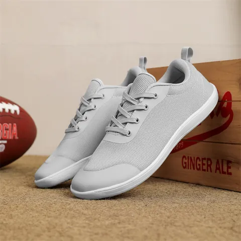 Barfußschuhe mit breiter Zehenbox für Herren Damen Flyknit Atmungsaktive Sneaker Minimalistische Zero Drop Casual Walking Sport Schuhe