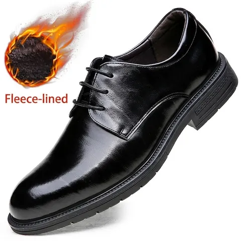 Hommes Chaussures Derby Affaires Formel en Cuir Microfibre À Lacets Classique Couleur Unie Chaussures pour Mariage Bureau Gentleman