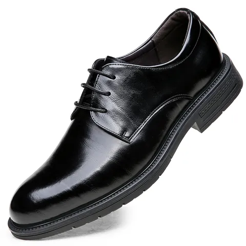 Hommes Chaussures Derby Affaires Formel en Cuir Microfibre À Lacets Classique Couleur Unie Chaussures pour Mariage Bureau Gentleman