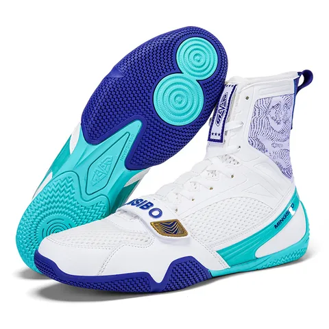 Professional High-top Boxing Shoes For Men Women Breathable Mesh Wrestling Shoes Training Gym Lifting Footwear Non-slip