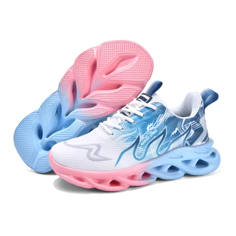 Zapatos de Baloncesto para Niños Transpirables Cuero Sintético Antigolpes Ligeros Zapatillas Deportivas Niños Niñas Atletismo 28-39