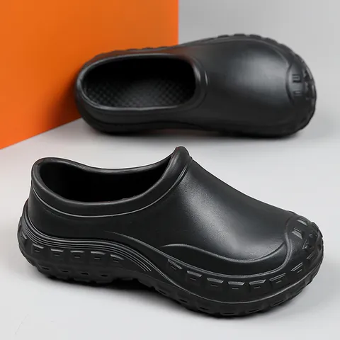 Professional Chef Shoes Men Women Non-Slip Waterproof Oil-Proof Kitchen Work Shoes Breathable EVA Clogs Nursing Rain Shoes