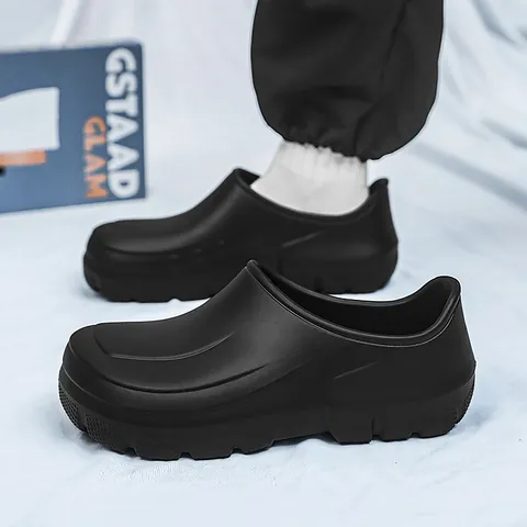 Zuecos de EVA Unisex para Hombre Impermeables Antideslizantes Zapatos de Chef Zuecos de Jardín Ligeros Suela Gruesa Zapatillas de Trabajo