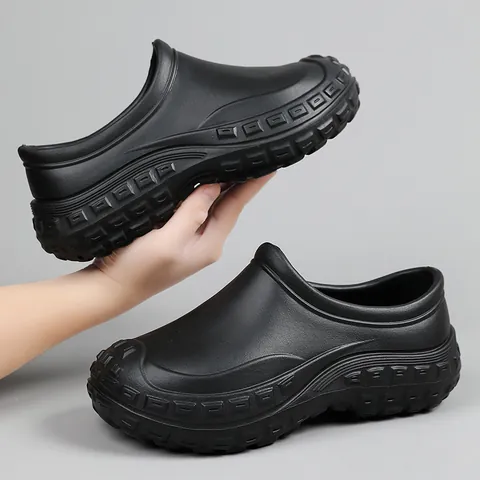 Professional Chef Shoes Men Women Non-Slip Waterproof Oil-Proof Kitchen Work Shoes Breathable EVA Clogs Nursing Rain Shoes