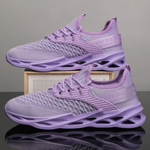 Heren Blade Sneakers Ademende Flyknit Hardloopschoenen Schokabsorberende Sportieve Casual Mode Sneakers Outdoor Wandelschoenen
