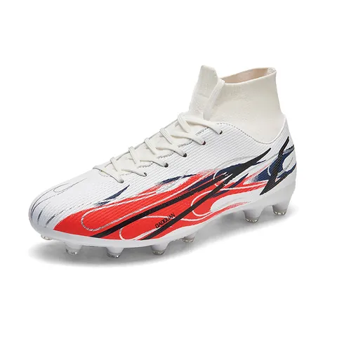 Professional High Top Football Boots Men Women Flyknit Sock Cleats Soccer Shoes AG TF Outdoor Training Athletic Sneakers