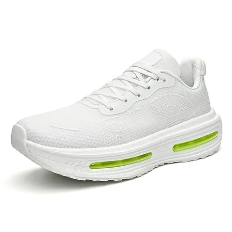 Unisex Air Cushion Running Shoes Mesh Breathable Sport Sneakers Luminous Thick Sole Shock Absorption Outdoor Jogging Shoes