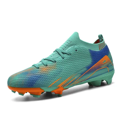 Professionelle Fußballschuhe Mid-Top Flyknit Atmungsaktive Training Fußballschuhe Rutschfeste FG Nocken TF Kunstrasen Sneaker