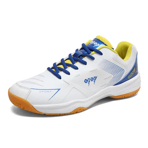 Chaussures de Badminton Unisexes Professionnelles Respirantes Antidérapantes Sneakers d'Entraînement en Salle pour Hommes Femmes Tennis de Table Sport