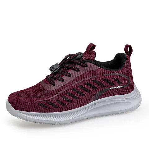 Unisex Ademend Flyknit Mesh Wandelschoenen Lichtgewicht Schokabsorberende Sportieve Hardloopsneakers Voor Heren Dames Ouderen