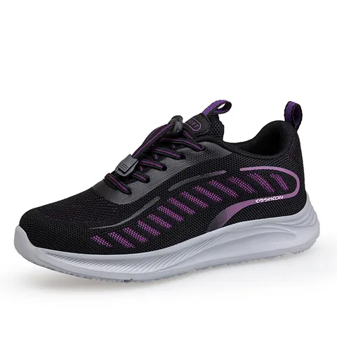 Unisex Ademend Flyknit Mesh Wandelschoenen Lichtgewicht Schokabsorberende Sportieve Hardloopsneakers Voor Heren Dames Ouderen