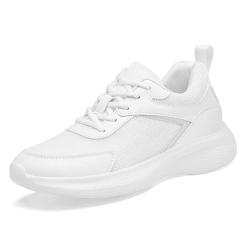 Men's Mesh Breathable Height Increasing Sneakers Lightweight Running Shoes Casual Sports Footwear High Platform Student Shoes