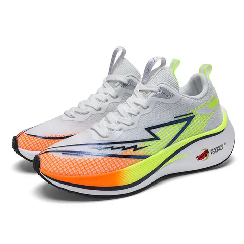 T5 Lightweight Breathable Running Shoes For Men Women Carbon Plate Shock Absorption Mesh Low Top Sports Jogging Sneakers Outdoor Non-Slip Athletic Footwear
