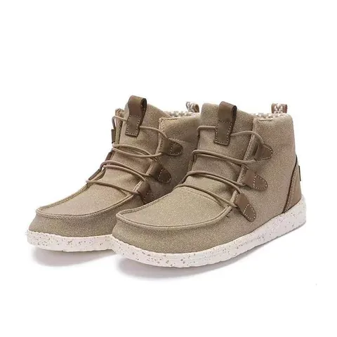Women's Casual Canvas Shoes Autumn Winter Low Top Flat Sneakers Speckled Sole Lace Up Comfort Walking Shoes Loafers