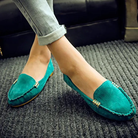 Mocassini Piatti da Donna in Stile Coreano Scarpe Casual Slip-On Comoda Suola Morbida Scarpe da Passeggio Quotidiane per Donna Taglie Forti