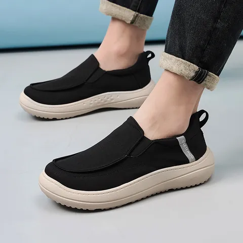 Herren Casual Slipper Segeltuch Atmungsaktiv Leichtgewicht Flach Wanderschuhe Rutschfest Bequeme Sommer Schuhe Für Den Alltag