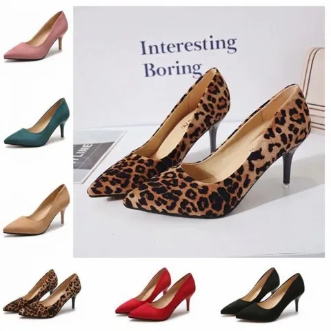 Women's Pointed Toe Stiletto Heels Artificial PU Pumps Fashion Shallow Mouth High Heel Dress Shoes For Wedding Party Office