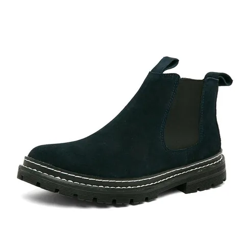 Stivali Chelsea da Uomo in Camoscio Goodyear Caldi Foderati in Pile Stivaletti Martin Suola Spessa Robusta Esterna Uomo Scarpe
