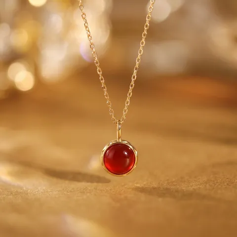 Collar de Pendentif de Plata de Ley 925 Granate Natural Labradorita para Mujeres Geométrico Minimalista Dorado Joyería