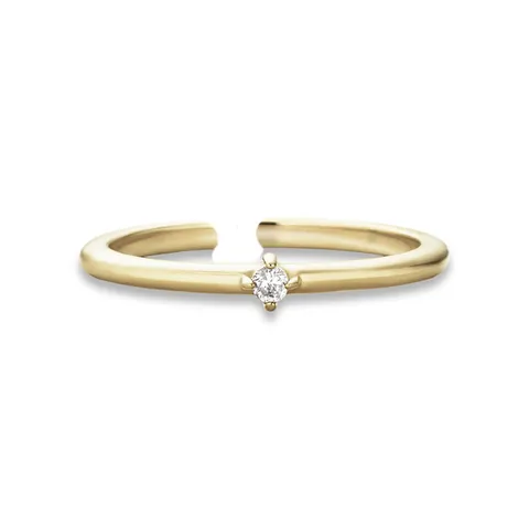 925 Sterlingsilber Ring Minimalistisch Mikropave Zirkonia Offen Verstellbar Fingerring Für Damen Elegantes Schmuckgeschenk