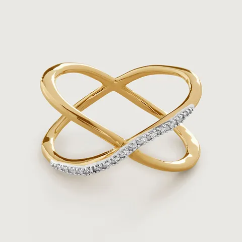 S925 Sterlingsilber Criss Cross Doppelring Für Damen Mikro Pave Strass Mode Minimalistisch Pendeln Finger Schmuck Geschenk