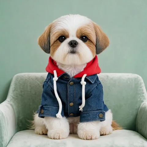 Pet Dog Cat Denim Jacket California Paris Embroidery Hooded Coat Casual Warm Winter Puppy Clothes For Small Dogs Pets