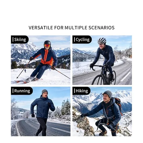 Pasamontañas de Punto de Acrílico Máscara de Esquí Integral Tres Agujeros Térmica Cortavientos Cubierta de Cabeza Outdoor para Mujer Hombre