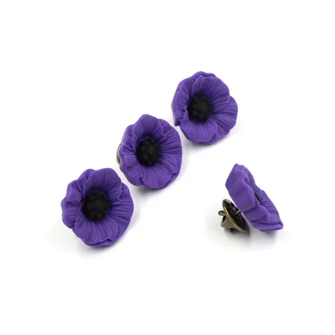 Vintage Resin Red Poppy Flower Brooch Enamel Pin With Bronze Alloy Butterfly Clasp Memorial Gift Clothing Accessories Jewelry