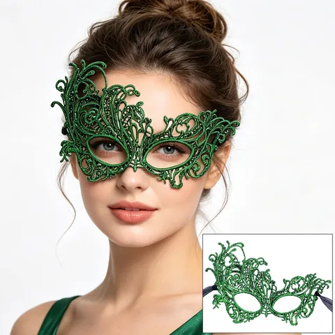 Sexy Hollow Out Lace Masquerade Mask Phoenix Design Bronzing Eye Mask For Women Halloween Party Ball Carnival Mysterious