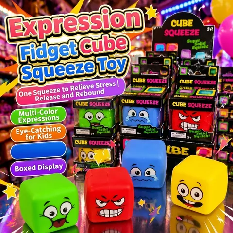 Juguete Squishy de Cubo para Apretar Alivio del Estrés Expresión Bloques Cuadrados Rebote Lento Juguete de Ventilación Para Niños Adultos Regalo