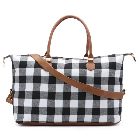 Large Capacity Canvas Weekend Travel Bag Printed Leopard Cow Print Duffel Bag For Women Men Outdoor Sports Overnighter